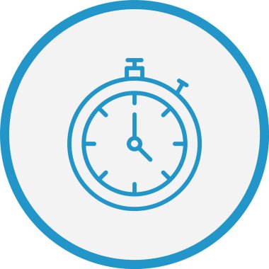 Kronometre Çizgisi Mavi Çember