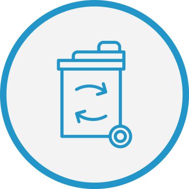 Geri Dönüşüm Kutusu Mavi Çember