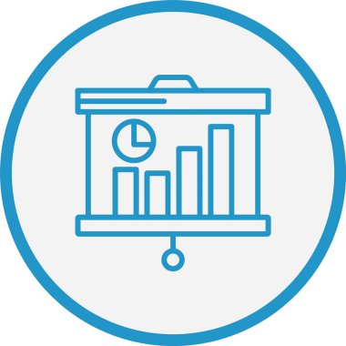 İstatistik Çizgisi Mavi Çember