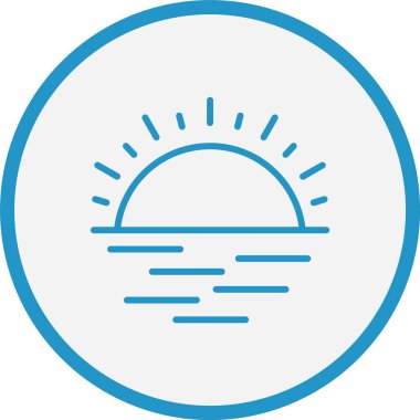 Günbatımı Çizgisi Mavi Çember