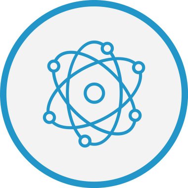 Atom Çizgisi Mavi Çember