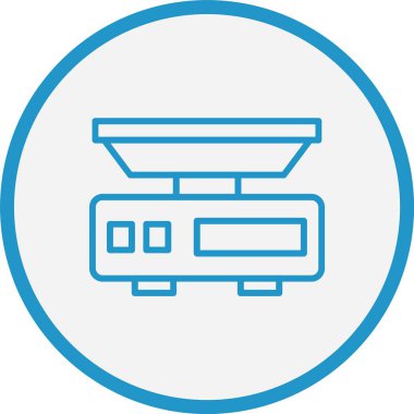 Ağırlık Ölçekleme Çizgisi Mavi Çember