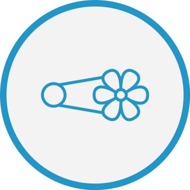 Broş Çizgisi Mavi Çember