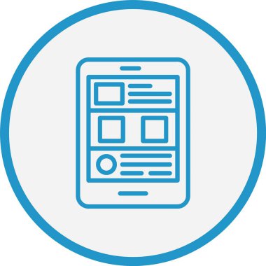 İçerik Çizgisi Mavi Çember