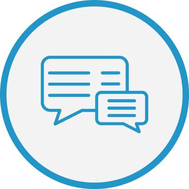 Diyalog Çizgisi Mavi Çember