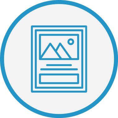 Poster Çizgisi Mavi Çember