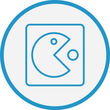 Retro Oyun Çizgisi Mavi Çember