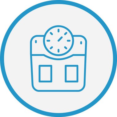 Ağırlık Ölçekleme Çizgisi Mavi Çember