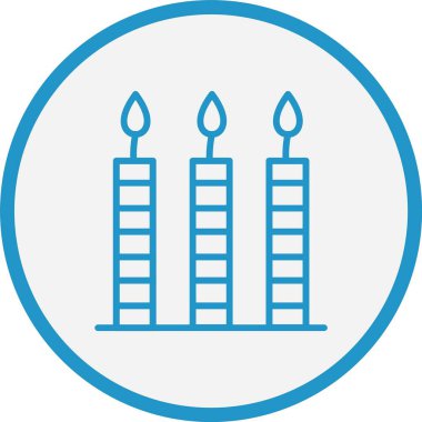 Doğum günü mumları Mavi Çember Çizgisi