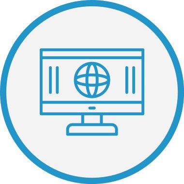 Tarama Çizgisi Mavi Çember