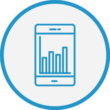 Mobil Analiz Çizgisi Mavi Çember