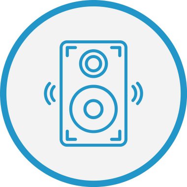 Hoparlör Satırı Mavi Çember