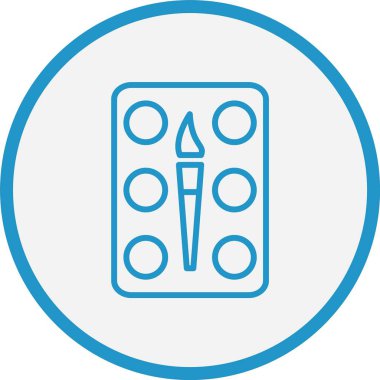 Suluboya Çizgisi Mavi Çember