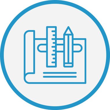 Taslak Çizgisi Mavi Çember