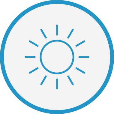 Güneş Çizgisi Mavi Çember