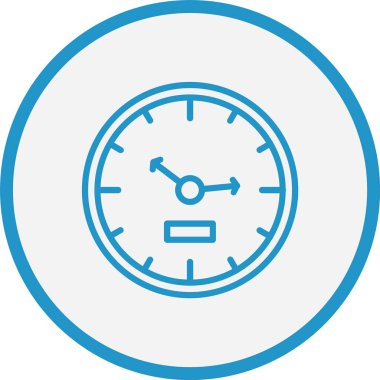 Saat Çizgisi Mavi Çember