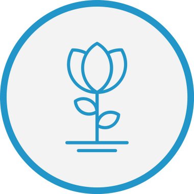 Çiçek Çizgisi Mavi Çember