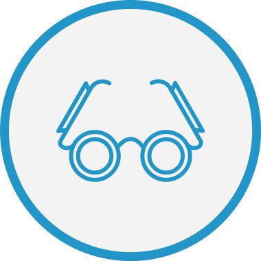 Gözlük Çizgisi Mavi Çember