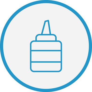 Yapıştırıcı Çizgisi Mavi Çember