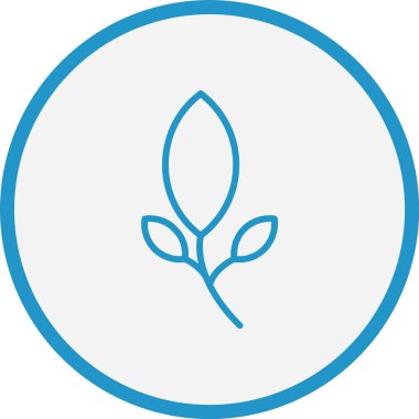 Yaprak Çizgisi Mavi Çember