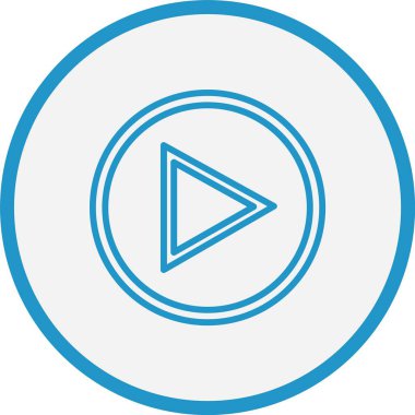 Düğme Çizgisi Mavi Çemberi Oynat