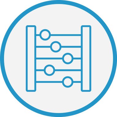 Abaküs Çizgisi Mavi Çember