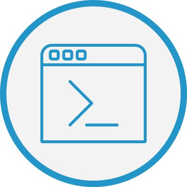 Kodlama Çizgisi Mavi Çember