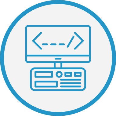 Masaüstü Çizgisi Mavi Çember