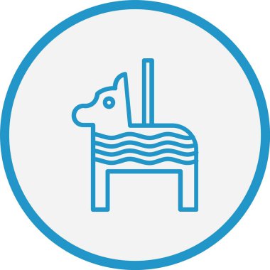 Pinata Çizgisi Mavi Çember