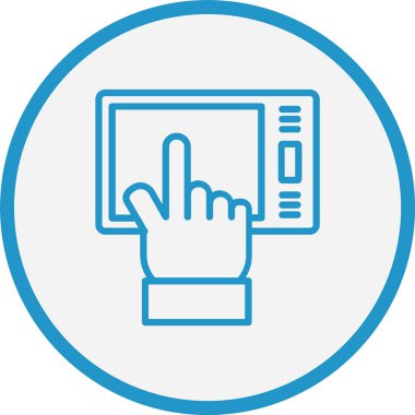 Tablet Satırı Mavi Çemberine Tap