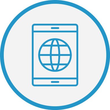 Dünya Çizgisi Mavi Çember