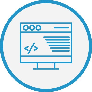 Kodlama Çizgisi Mavi Çember