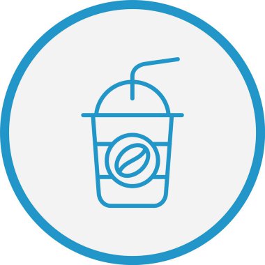 Buzlu Kahve Hattı Mavi Çember