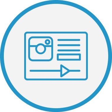 Instagram Çizgisi Mavi Çember