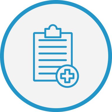 Tıbbi Geçmiş Çizgisi Mavi Çember