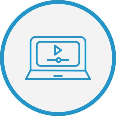 Video Çizgisi Mavi Çember