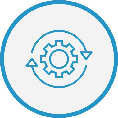 Çalışma Çizgisi Mavi Çember