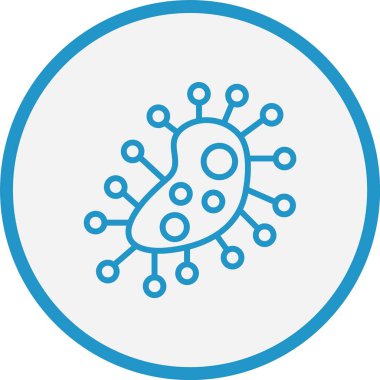 Bakteri Çizgisi Mavi Çember