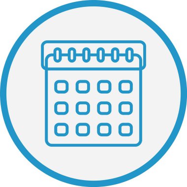 Calander Çizgisi Mavi Çember