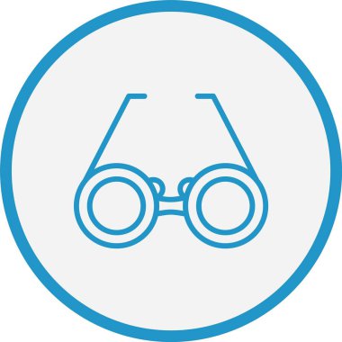 Gözlük Çizgisi Mavi Çember