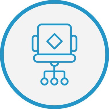 Masa Sandalyesi Mavi Çember