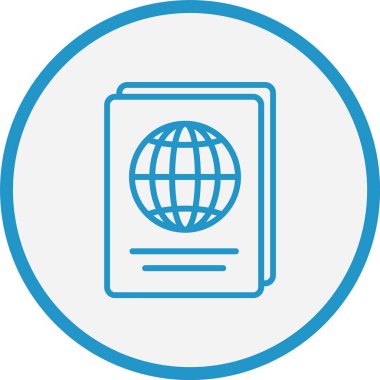 Pasaport Çizgisi Mavi Çember