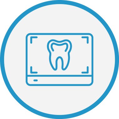 X-Ray Çizgisi Mavi Çember