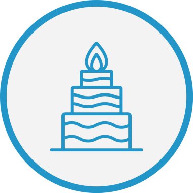 Doğum günü Pasta Hattı Mavi Çember