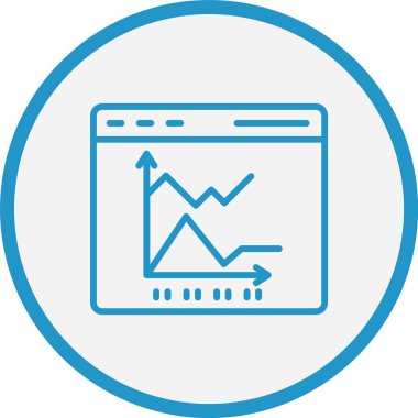 Çizgi Çizgisi Mavi Çember