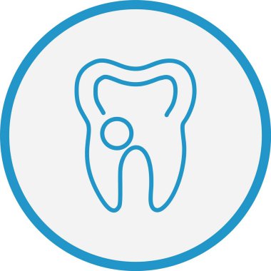 Diş Deliği Çizgisi Mavi Çember