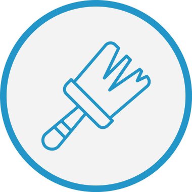 Fırça Çizgisi Mavi Çember