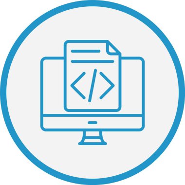 Dosya Uzatma Çizgisi Mavi Çember