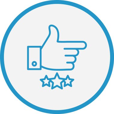 Beğeni Çizgisi Mavi Çember