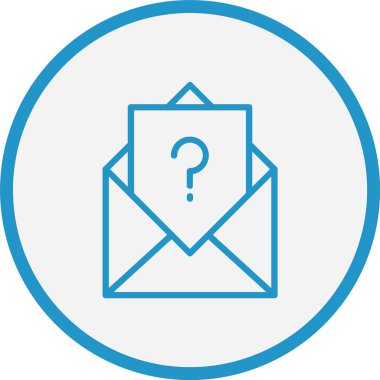 Soru Çizgisi Mavi Çember